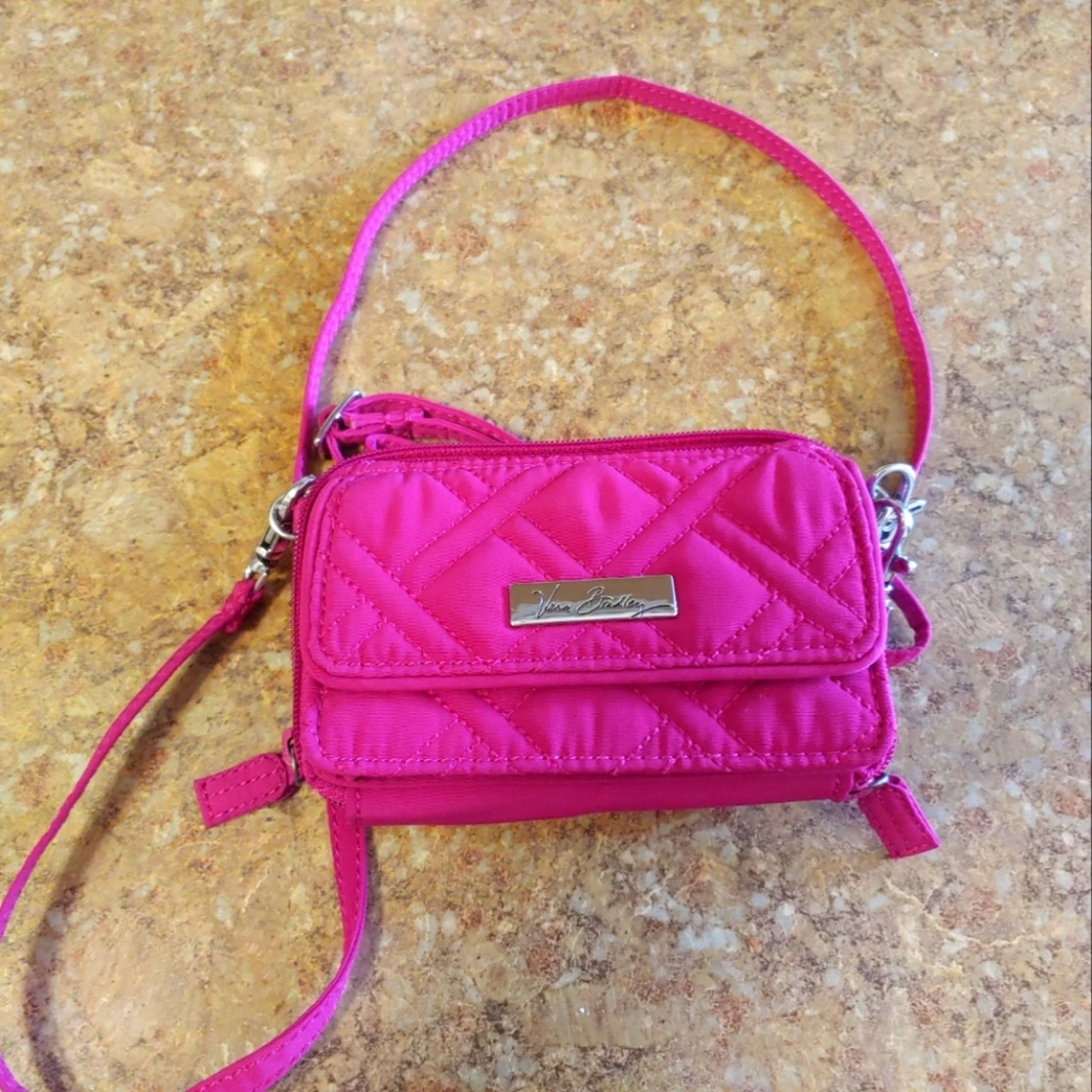 Magenta Colored Vera Bradley Crossbody Purse/Wallet